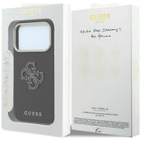 Guess Grained & Big Resin Logo Case til iPhone 18 Pro / 17 Pro - sort