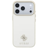 Guess Saffiano Small 4G og Classic Logo MagSafe Case til iPhone 18 Pro / 17 Pro - Beige