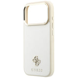 Guess Saffiano Small 4G og Classic Logo MagSafe Case til iPhone 18 Pro / 17 Pro - Beige