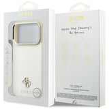 Guess Saffiano Small 4G og Classic Logo MagSafe Case til iPhone 18 Pro / 17 Pro - Beige
