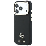 Guess Saffiano Small 4G og Classic Logo MagSafe Case til iPhone 18 Pro / 17 Pro - sort