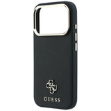 Guess Saffiano Small 4G og Classic Logo MagSafe Case til iPhone 18 Pro / 17 Pro - sort