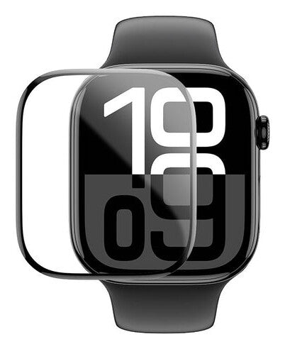 AMAZINGthing AWATCH42BGLA Smart bærbart (wearable) tilbehør Skærmbeskytter Transparent, Sort Hærdet glas