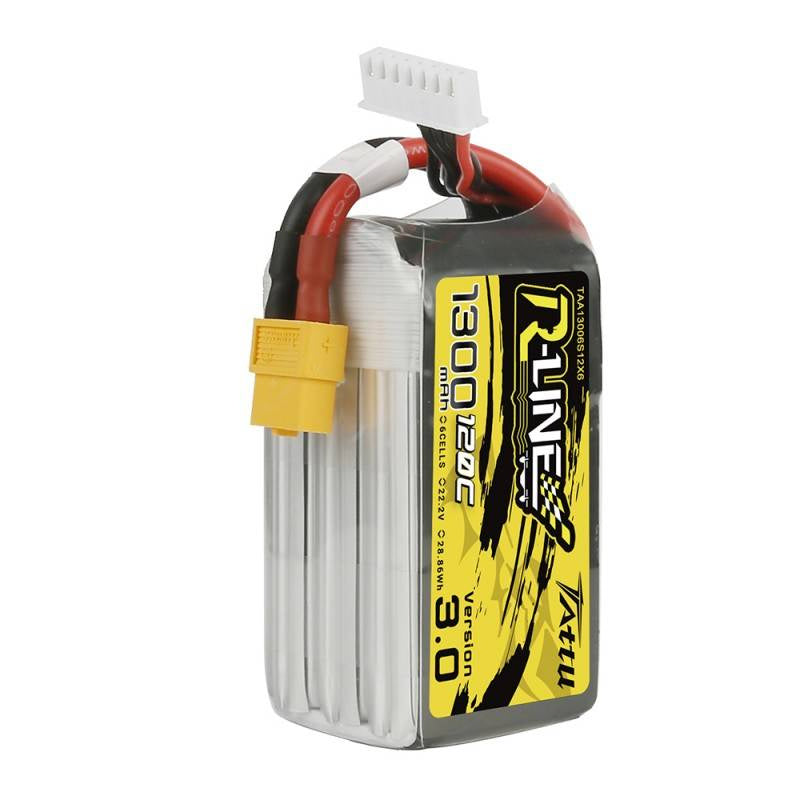 Tattu R-Line Version 3.0 1300mAh 22.2V 120C 6S1P XT60 batteri