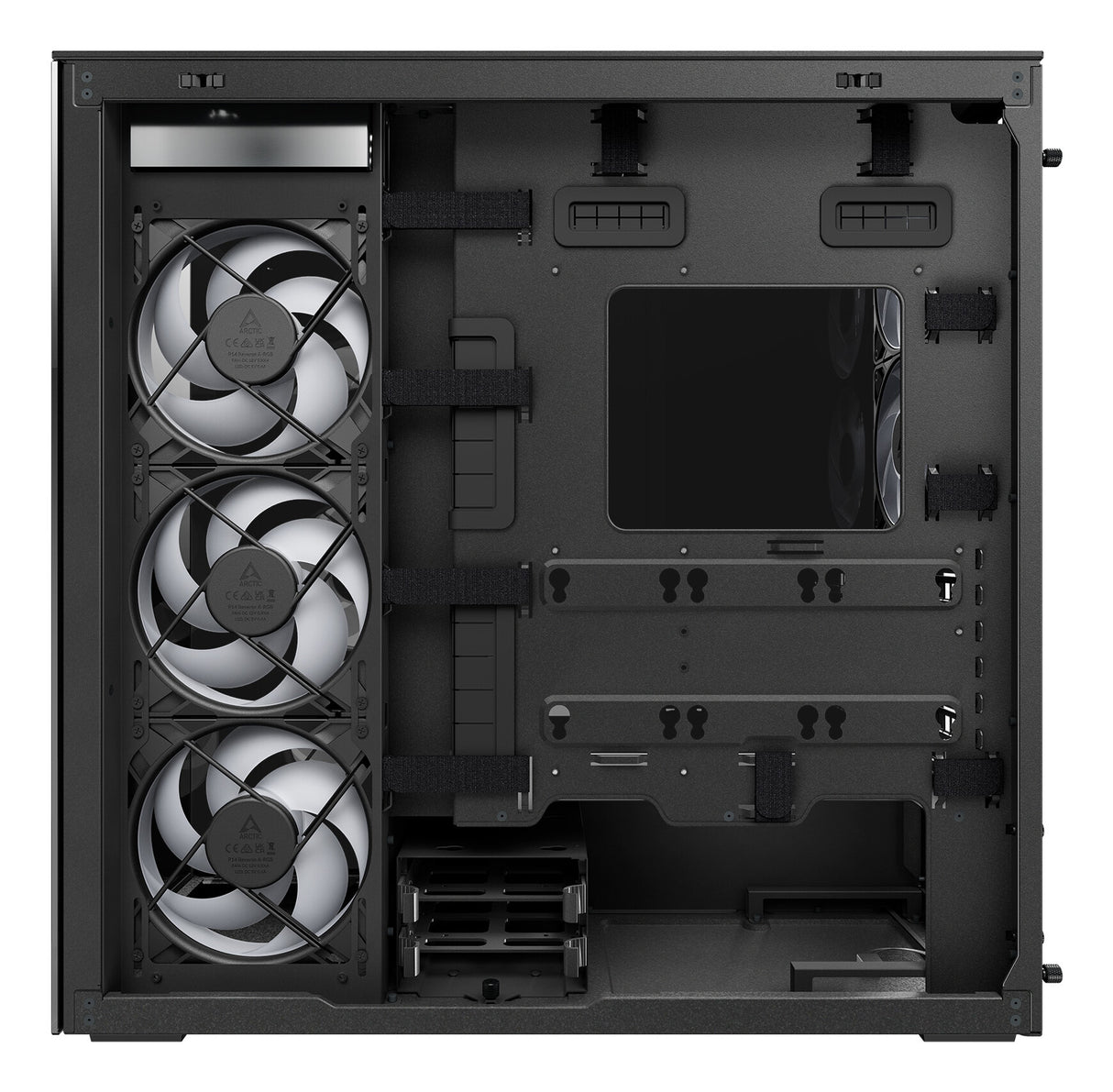 ARCTIC Xtender Black (Mirror Glass) Midi Tower Sort