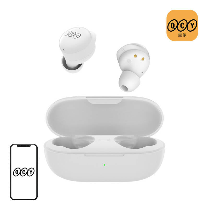 Trådløse øretelefoner TWS QCY T17 (hvid)