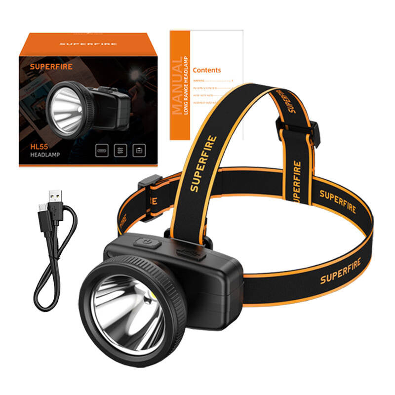 Forlygter Superfire HL55, 150lm, USB-C