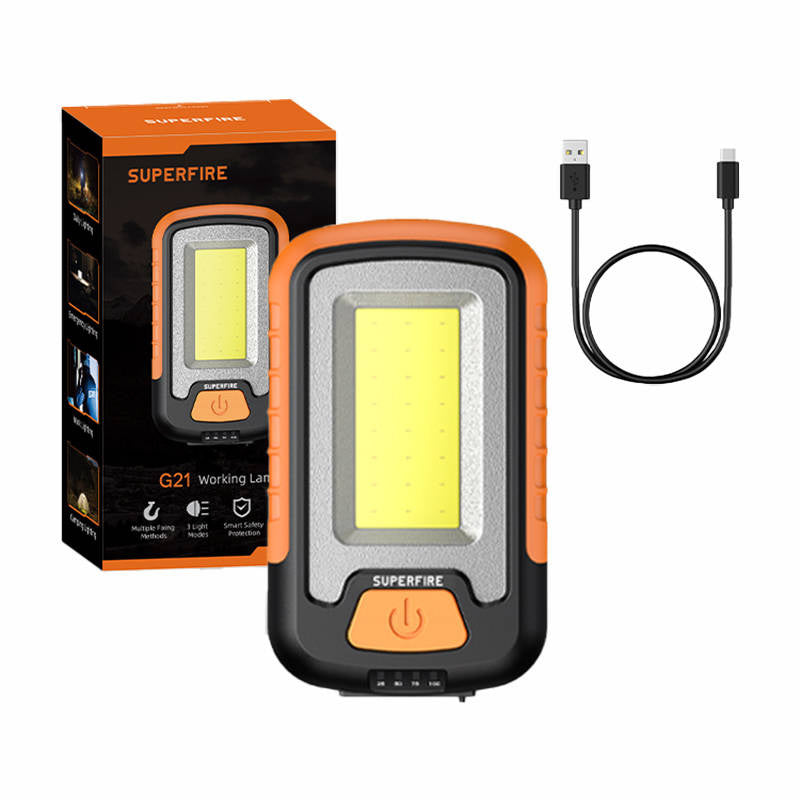 Superfire G21 værksted lommelygte, 650lm, USB