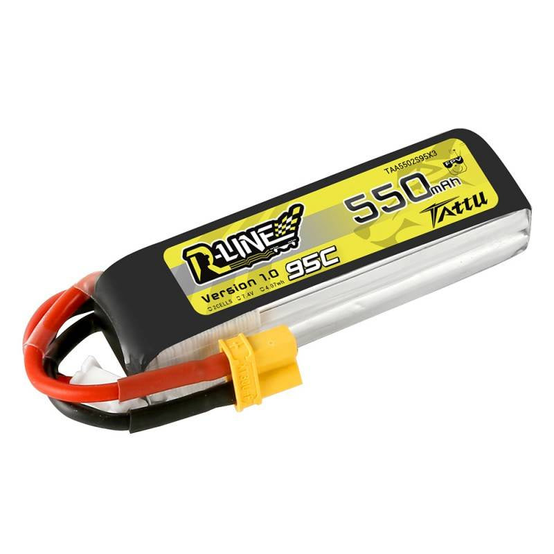 Batteri Tattu R-Line 550mAh 7.4V 95C 2S1P XT30