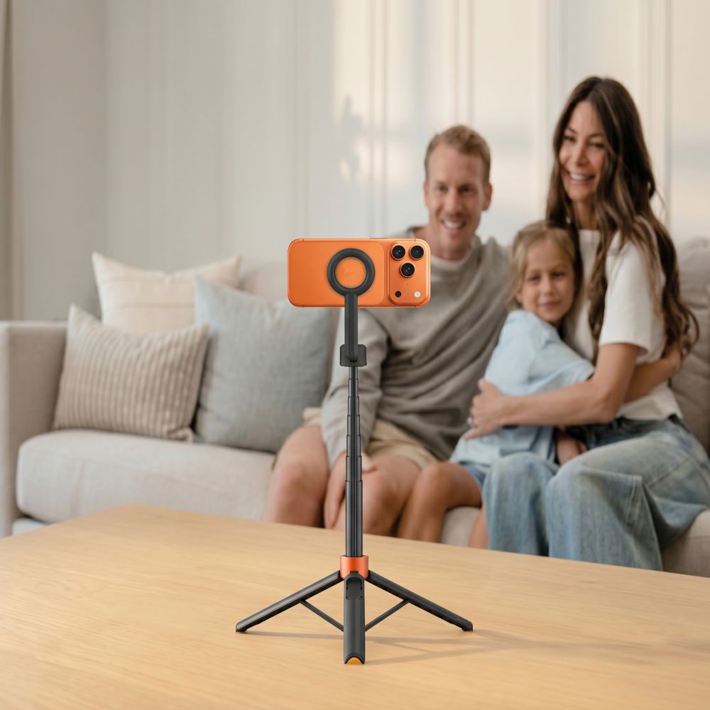 Tech Protect L10 S Magsafe Bluetooth Selfie Stick Stativ Sort/Orange