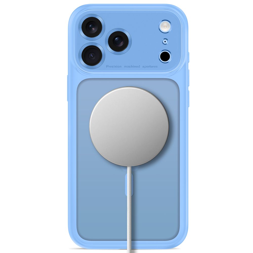 Tech Protect Magpeak Magsafe Cc Iphone 17 Pro / 18 Pro Mat Lysblå