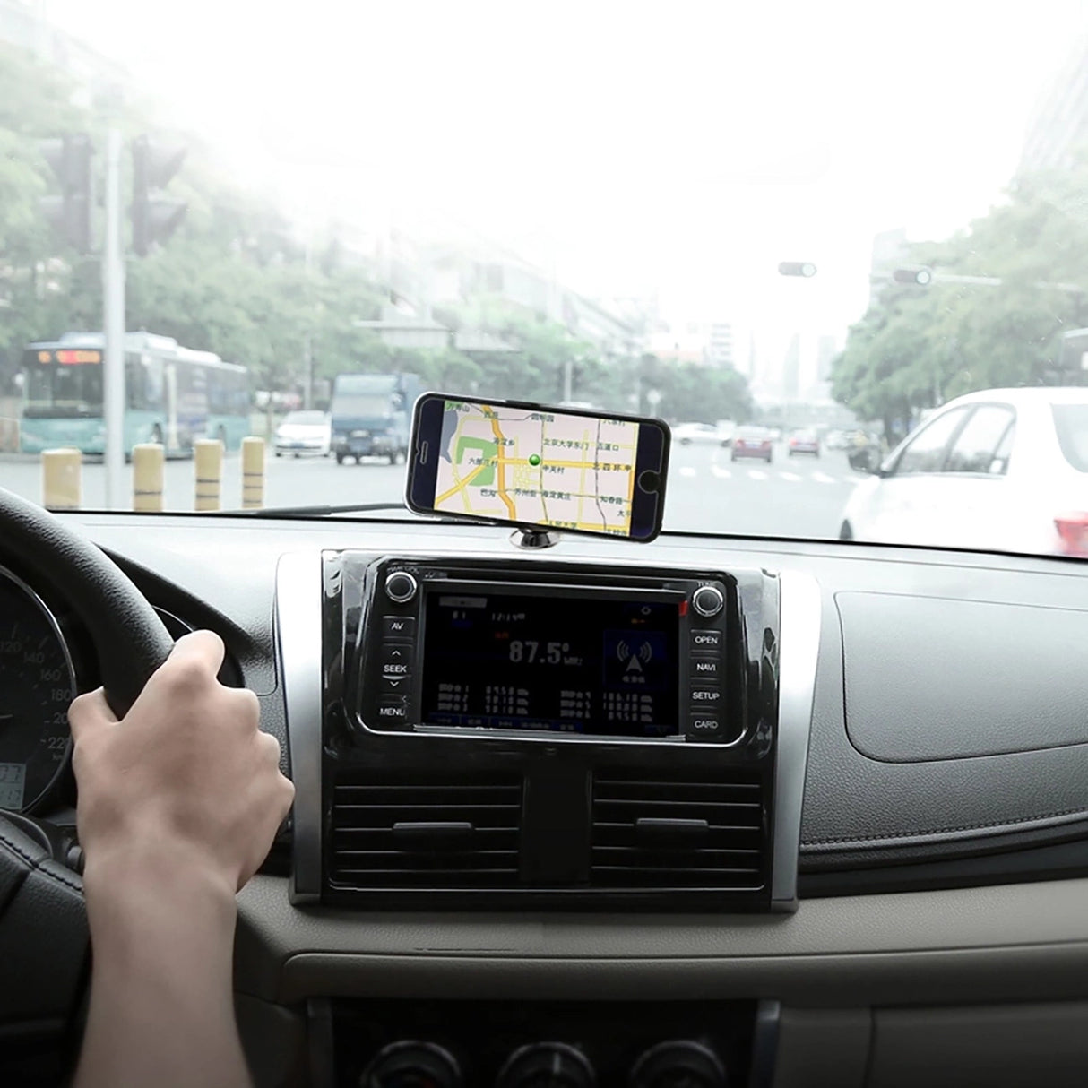 Baseus Small Ears Series SUER-B01 magnetisk bil dashboard holder - sort