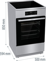 Gorenje 740742 komfur og ovn Fritstående komfur Elektrisk Zone induktionskogeplade Rustfrit stål