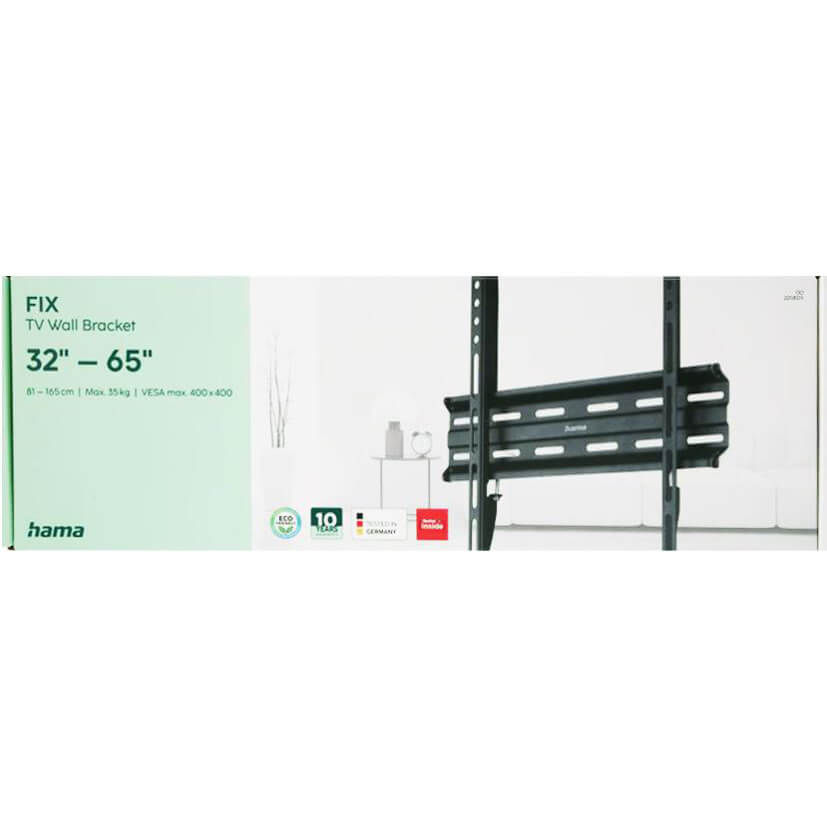 Hama Tv Wall Bracket Fixed Vesa Up To 400x400 65" Black