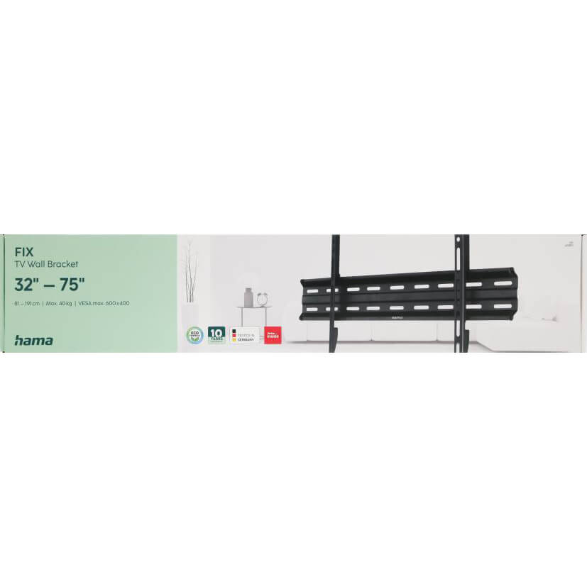 Hama Tv Wall Bracket Fixed Vesa Up To 600x400 75" Black