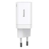 Baseus Super Si Pro Quick Charger USB + USB-C 30W (hvid)