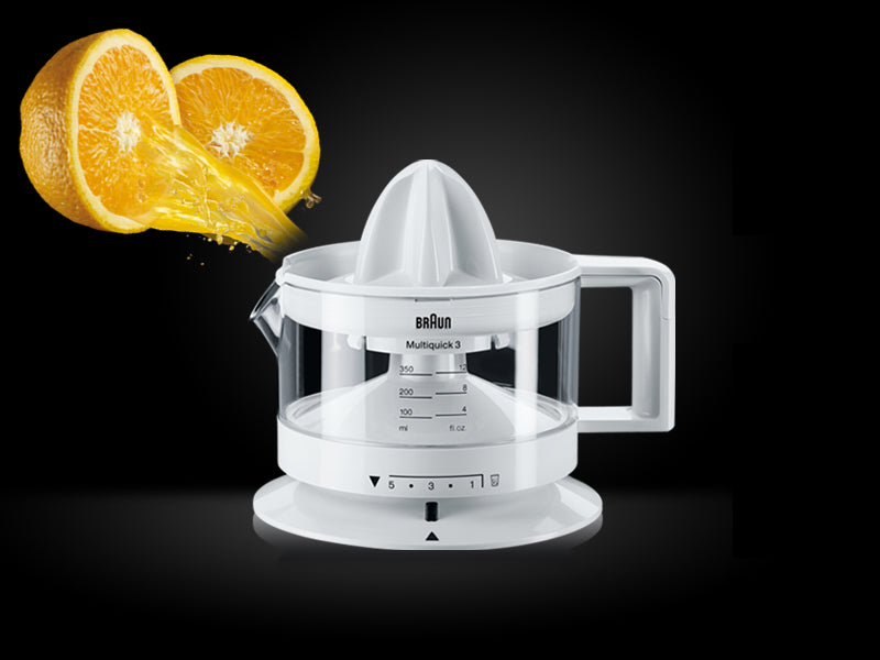 Braun TributeCollection CJ 3000 elektrisk citruspresser 0,35 L 20 W Transparent, Hvid