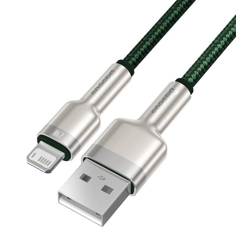 USB-kabel til Lightning Baseus Cafule, 2,4 A, 2 m (grøn)