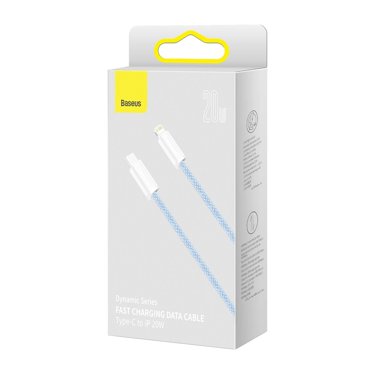 USB-C-kabel til Lightning Baseus Dynamic Series, 20 W, 2 m (blå)
