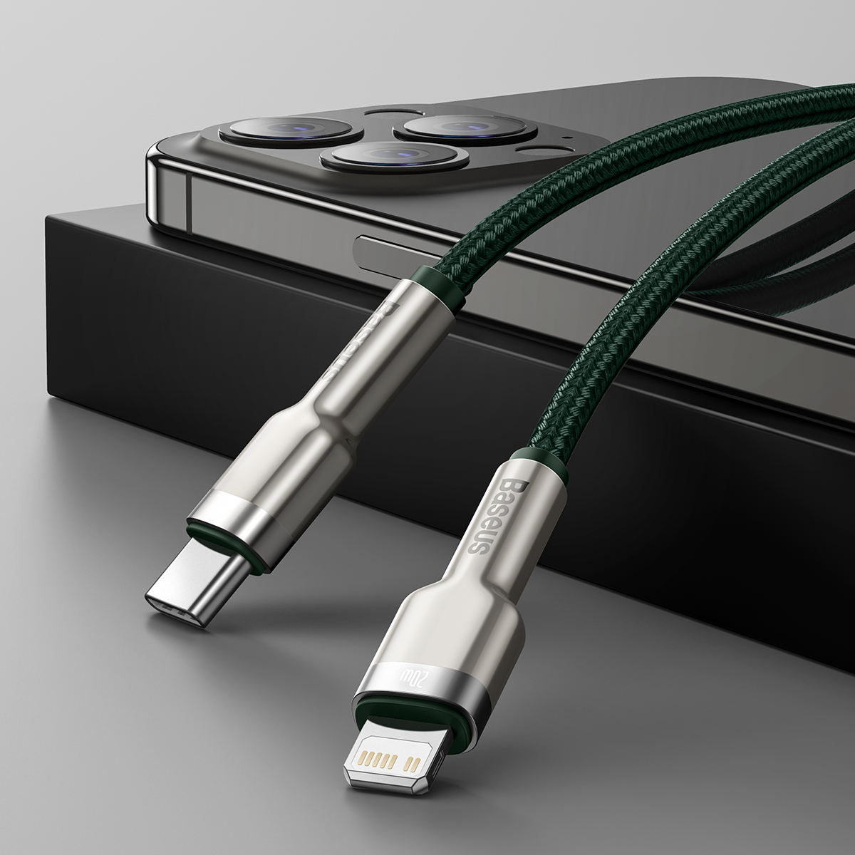 Baseus USB-C kabel til Lightning 2m (grøn)