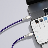 Baseus Cafule serie USB-C kabel til Lightning, 20W, 2m (lila)