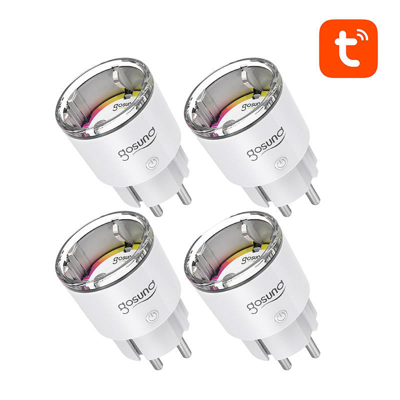 Gosund EP2 WiFi smart stikkontakt, 4 stykker (fire pakke) 10A Tuya