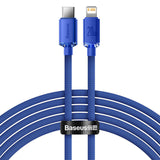 Baseus Crystal Shine kabel USB-C til Lightning, 20W, PD, 2m (blå)