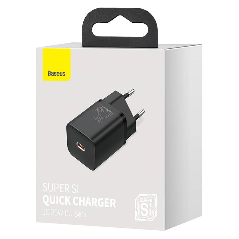 Baseus Super Si hurtigoplader 1C 25W (sort)