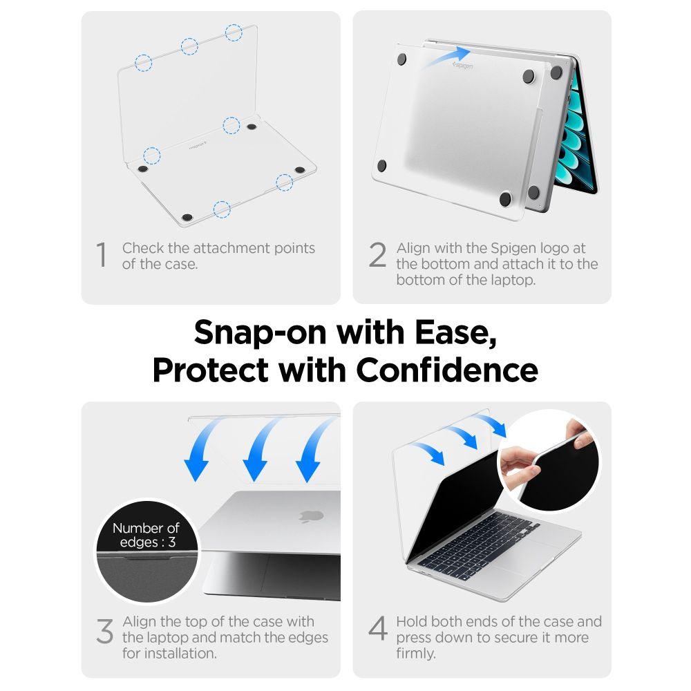 Spigen Airskin Macbook Air 13 M2 M5 2023 2026 Frost Clear