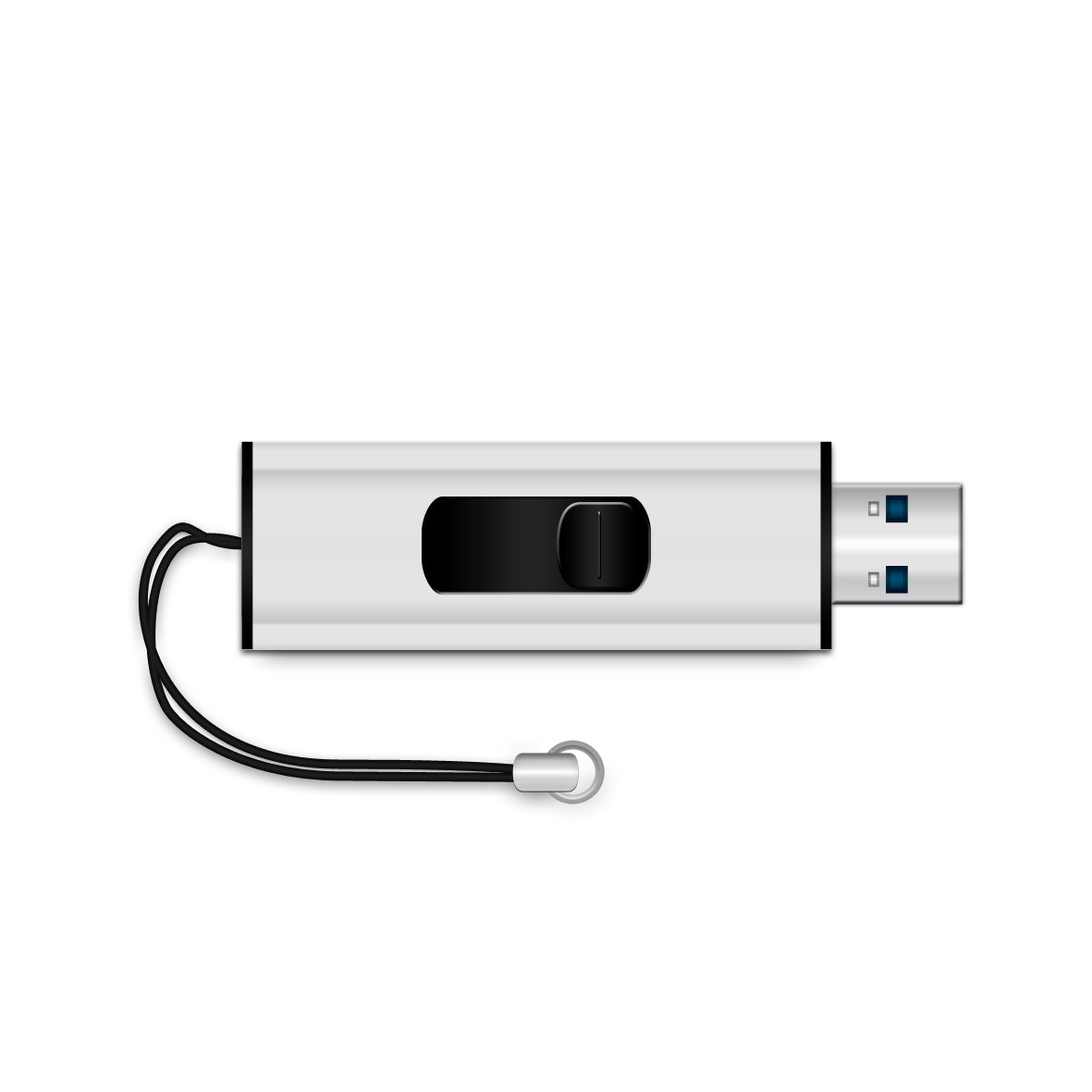 MediaRange MR914 USB-nøgle 8 GB USB Type-A 3.2 Gen 1 (3.1 Gen 1) Sort, Sølv