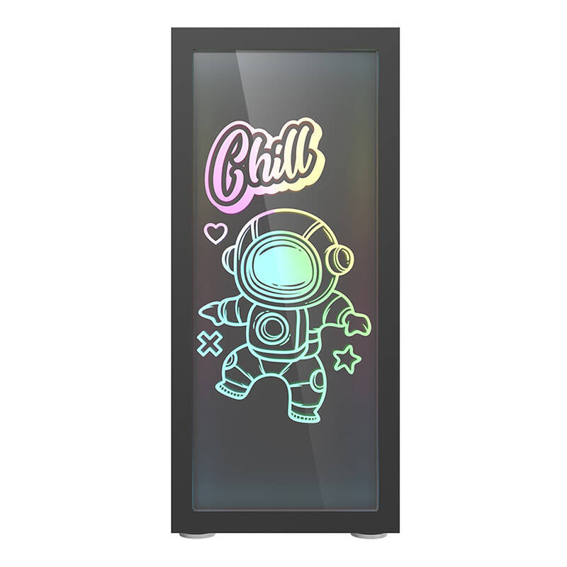 Darkflash DK210 Graffiti computerkasse (sort)