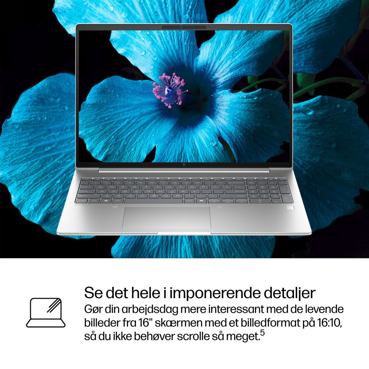 HP EliteBook 6 G1i Intel Core Ultra 5 225U Laptop 40,6 cm (16") WUXGA 16 GB DDR5-SDRAM 512 GB SSD Wi-Fi 7 (802.11be) Windows 11 Pro AI PC Sølv