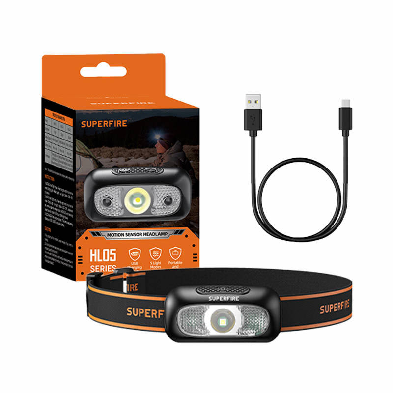 Forlygter Superfire HL05-D, 110lm, USB
