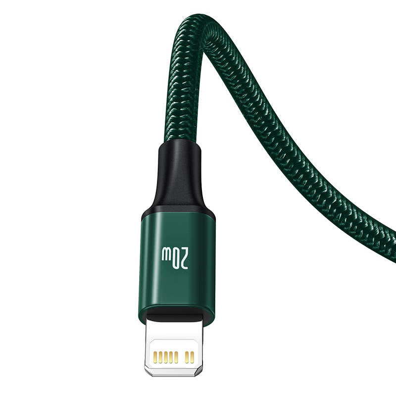Baseus Rapid Series 3-i-1-kabel USB-C til M+L+T 20W 1,5m (grøn)