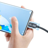 Baseus Crystal Shine kabel USB til USB-C, 100W, 1,2m (sort)