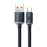 Baseus Crystal Shine kabel USB til USB-C, 100W, 1,2m (sort)