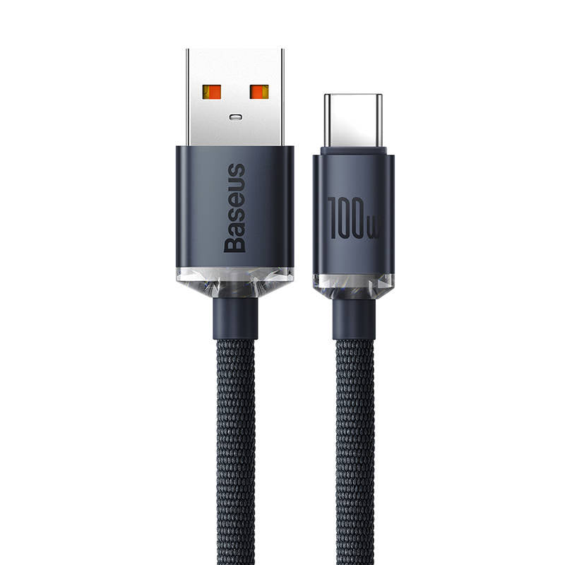 Baseus Crystal Shine kabel USB til USB-C, 100W, 2m (sort)