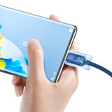 Baseus Crystal Shine kabel USB til USB-C, 100W, 2m (blå)