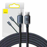 Baseus Crystal Shine kabel USB-C til USB-C, 100W, 1,2m (sort)