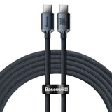 Baseus Crystal Shine kabel USB-C til USB-C, 100W, 1,2m (sort)