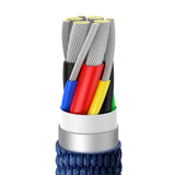 Baseus Crystal Shine kabel USB-C til USB-C, 100W, 1,2 m (blå)