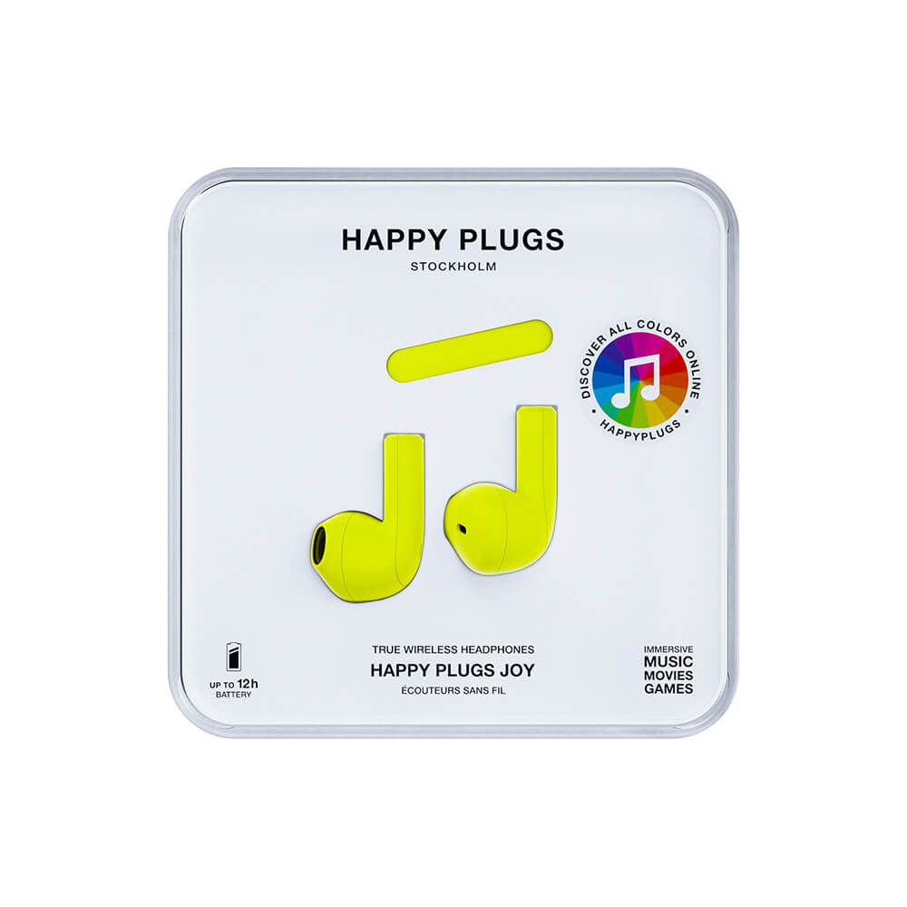 Happy Plugs Joy Headphone In Ear Tws Neon Yellow