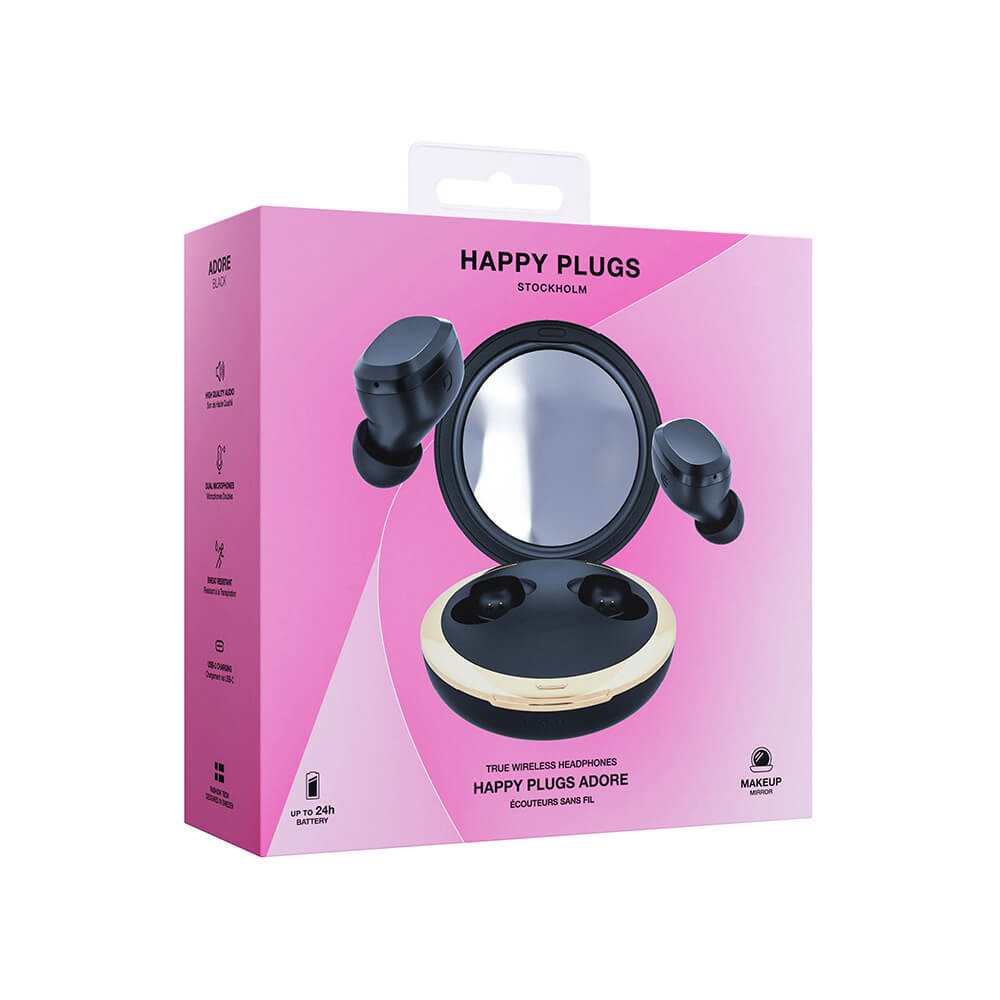 Happy Plugs Headphone Adore In Ear Black