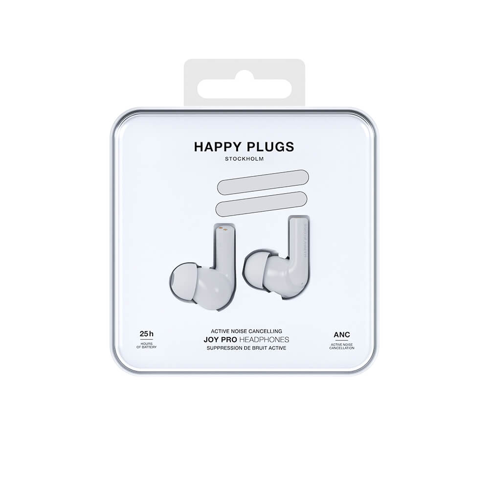Happy Plugs Headphone Joy Pro In Ear Anc True Wireless White