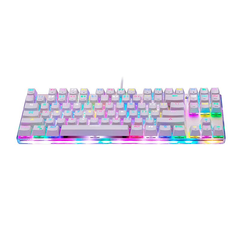 Mekanisk spil-tastatur Motospeed K87S RGB (hvid)