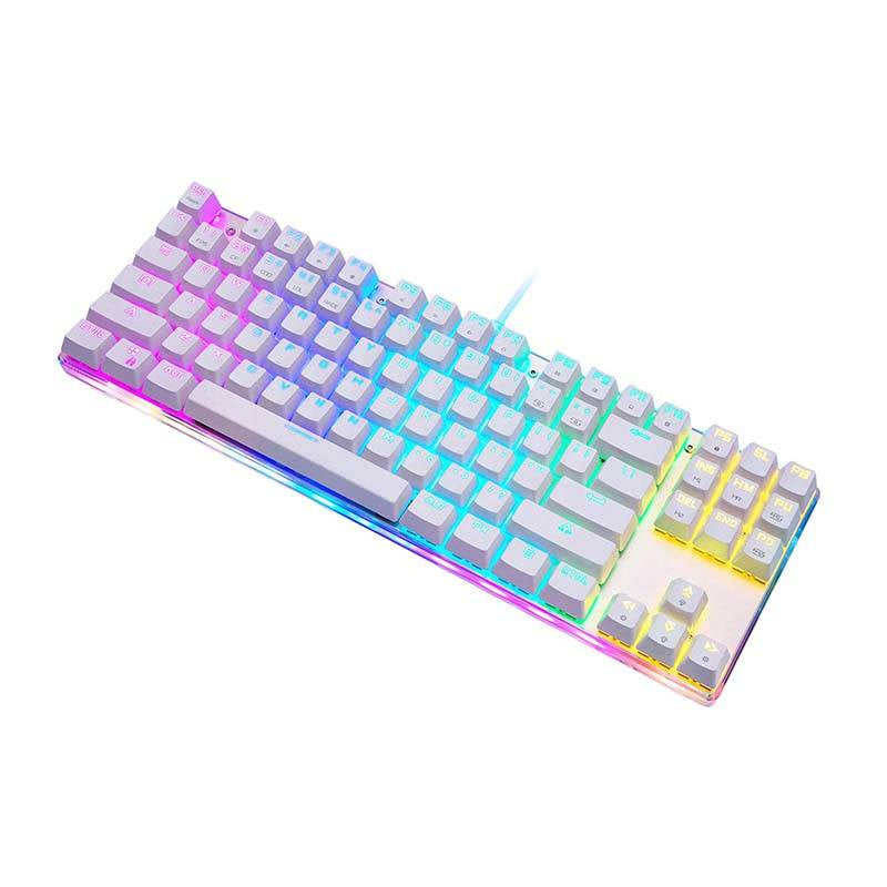 Mekanisk spil-tastatur Motospeed K87S RGB (hvid)