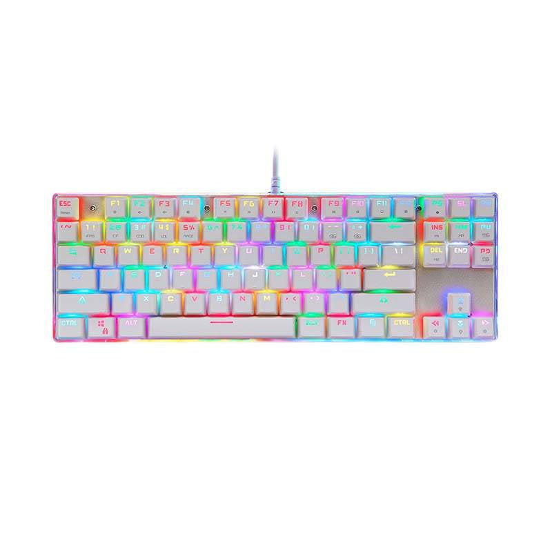 Mekanisk spil-tastatur Motospeed K87S RGB (hvid)