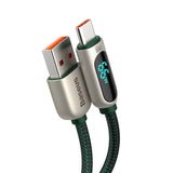 Baseus Display Cable USB til Type-C, 66W, 1m (grøn)