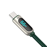 Baseus Display Cable USB til Type-C, 66W, 1m (grøn)