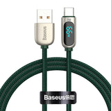Baseus Display Cable USB til Type-C, 66W, 1m (grøn)
